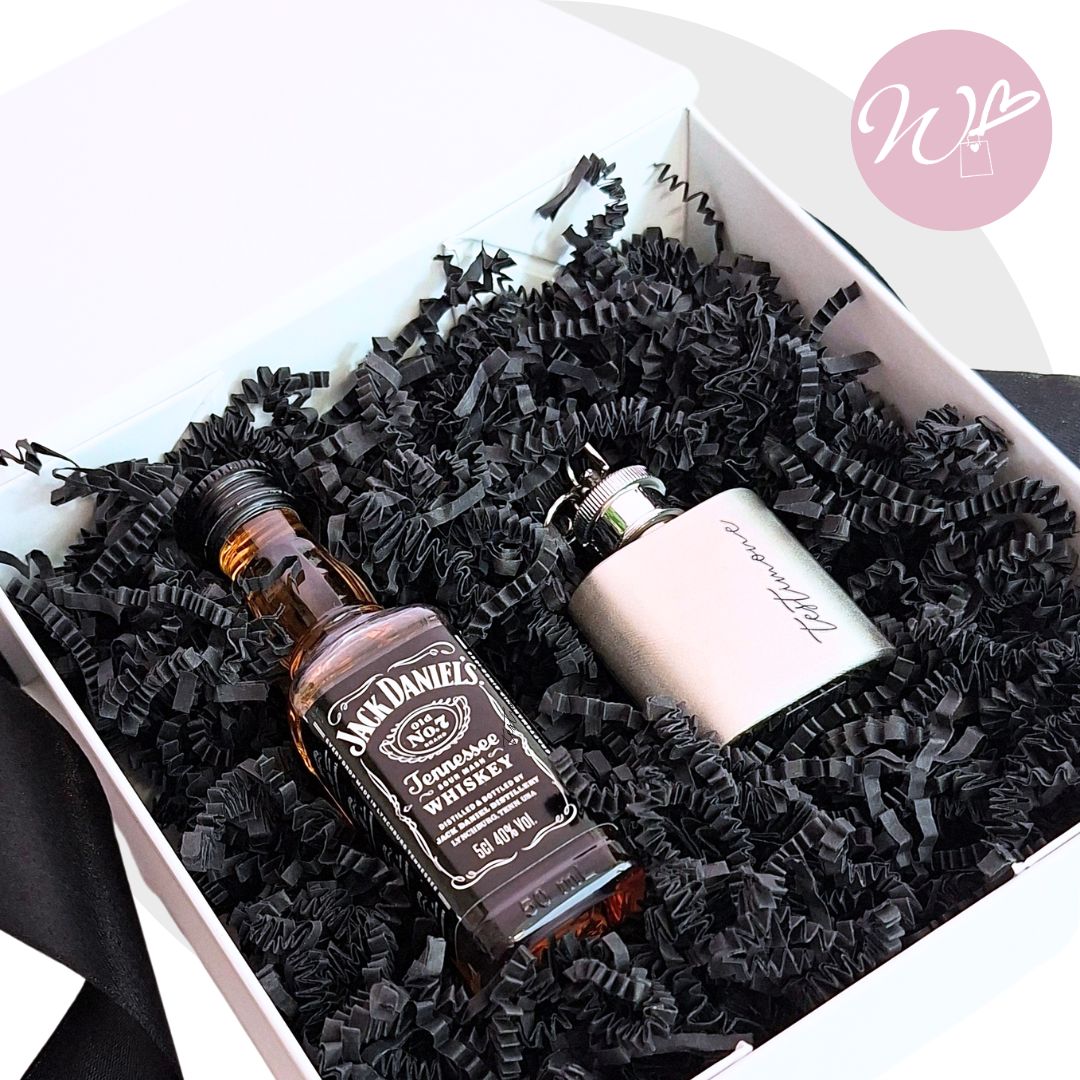 WEDDING BOX "MINI": MINI FIASCHETTA + JACK DANIEL'S 5CL - immagine 2