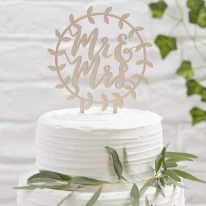 Cake Topper Legno - Mr&Mrs