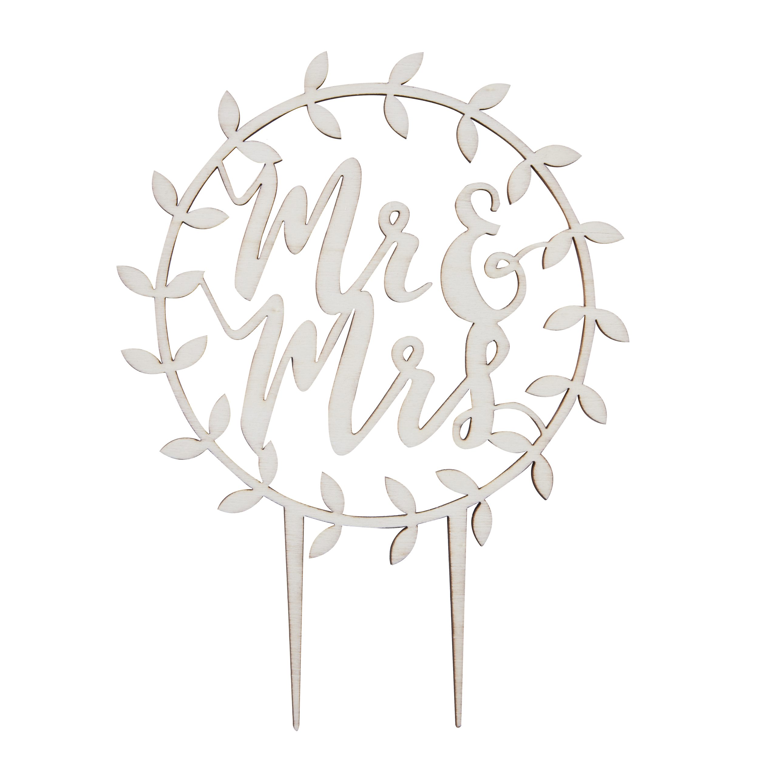 Cake Topper Legno - Mr&Mrs - immagine 2