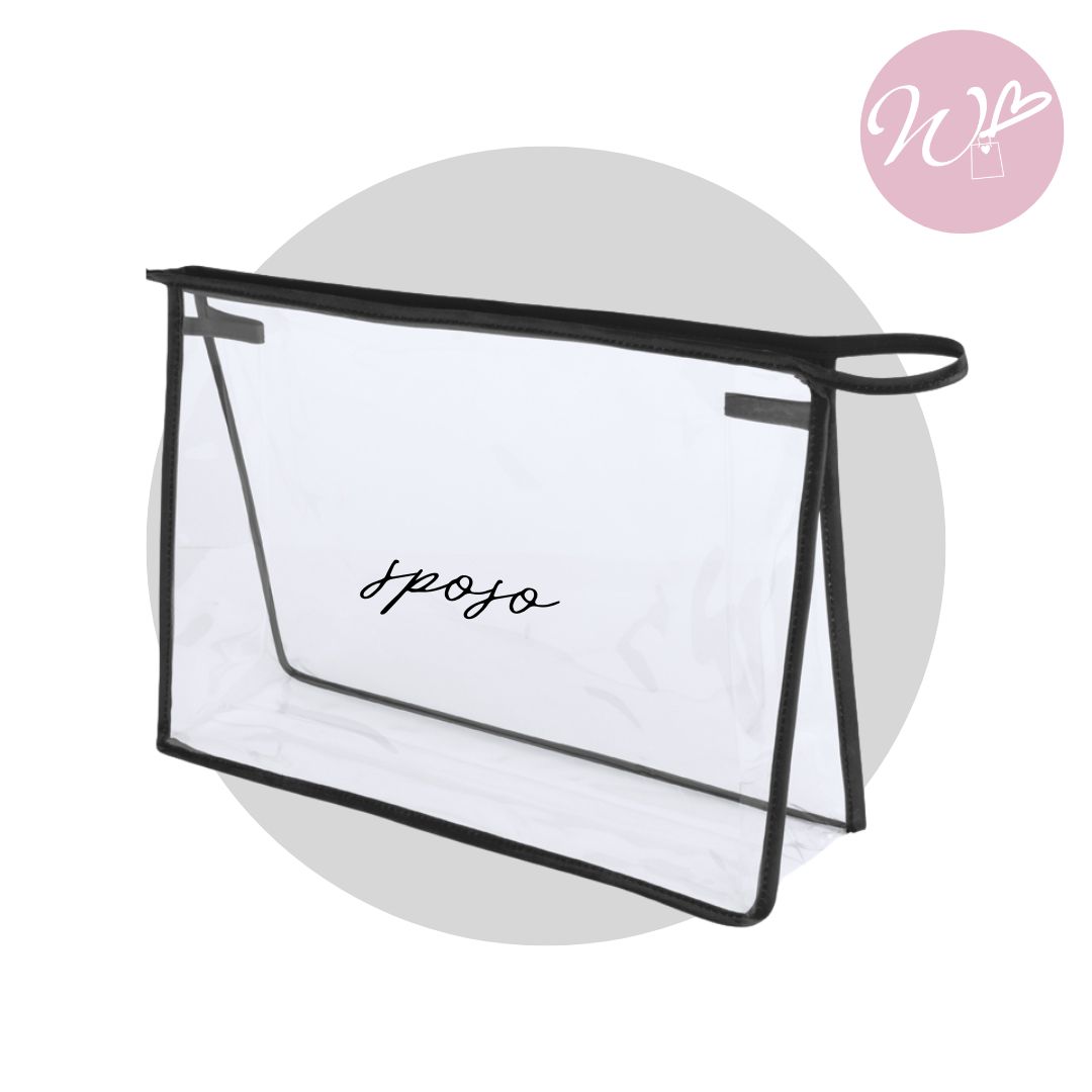 BEAUTY CASE TRASPARENTE/NERO