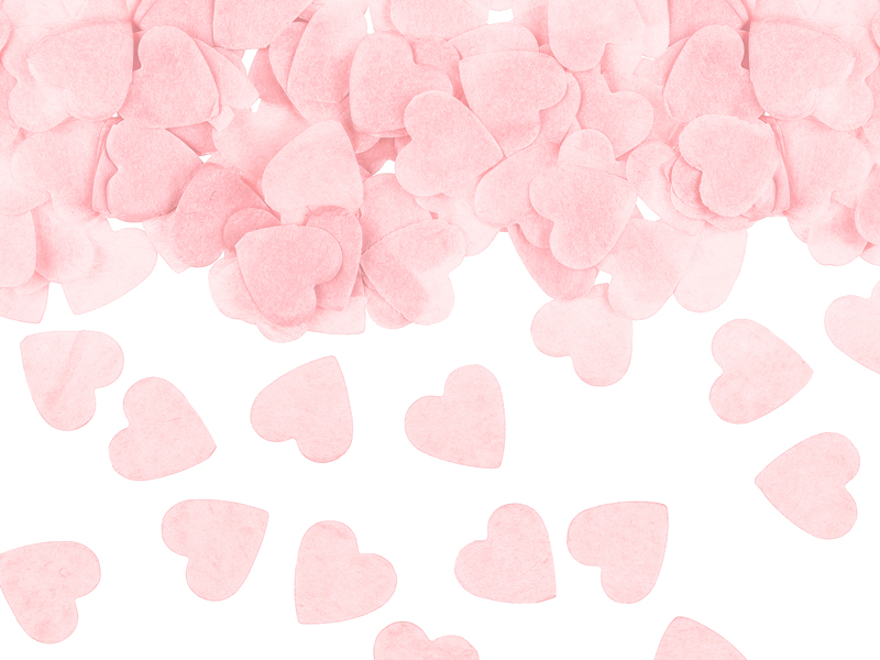 Coriandoli MAXI CUORE – ROSA  (BIODEGRADABILE)
