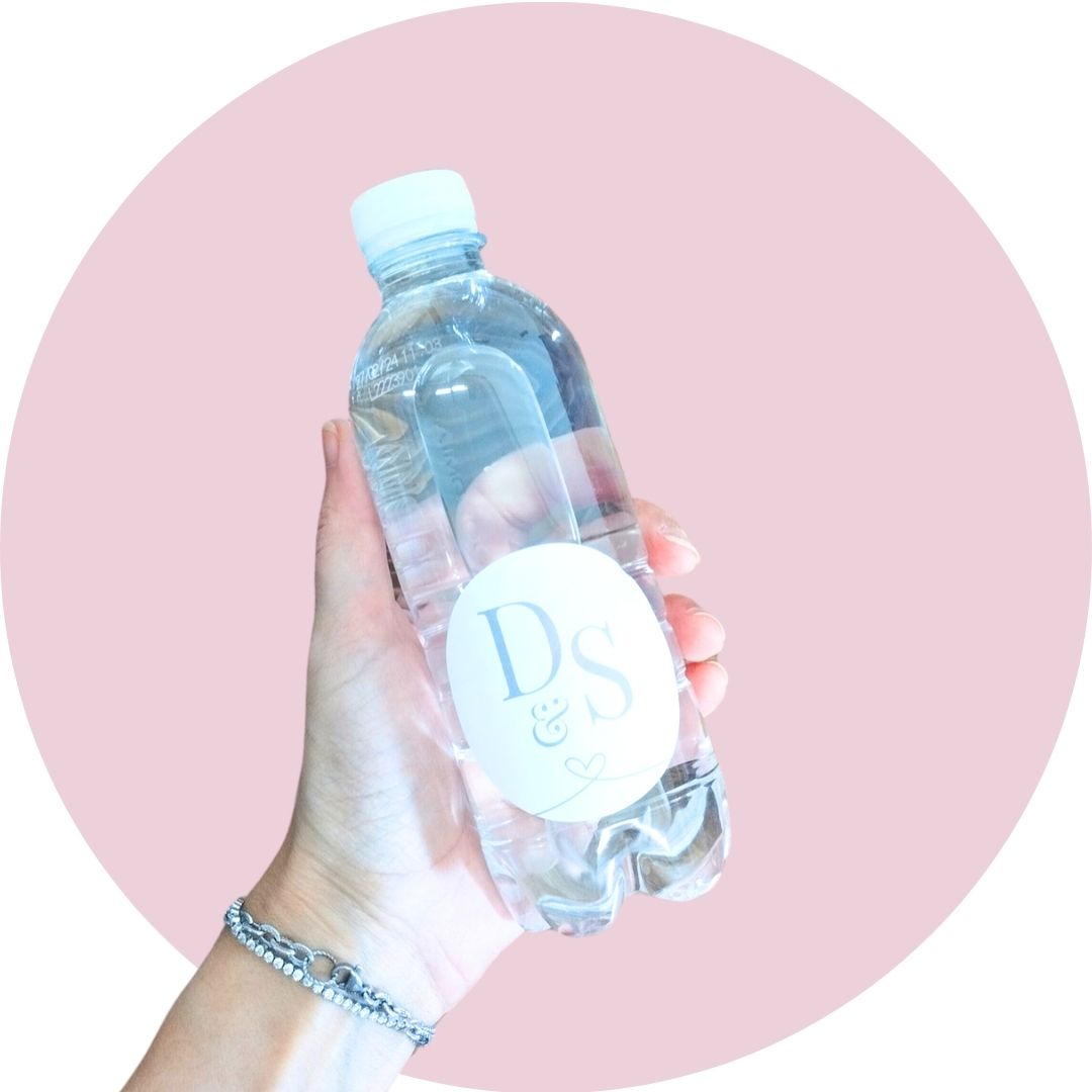KIT 12PZ Bottiglietta Acqua 33cl + Etichette Personalizzate