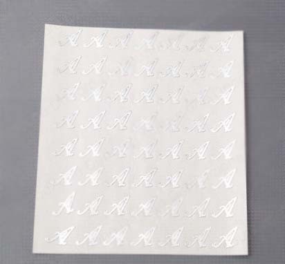 Lettera “A” adesiva Argento