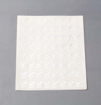 Lettera “C” adesiva Argento