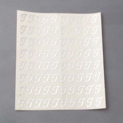 Lettera “i” adesiva Argento