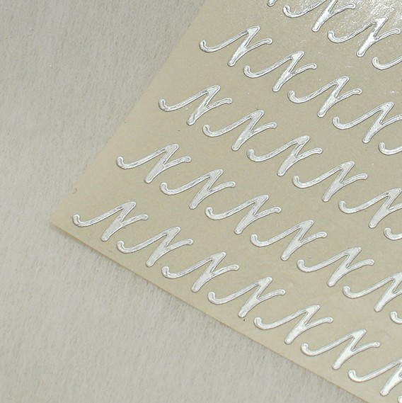Lettera “N” adesiva Argento