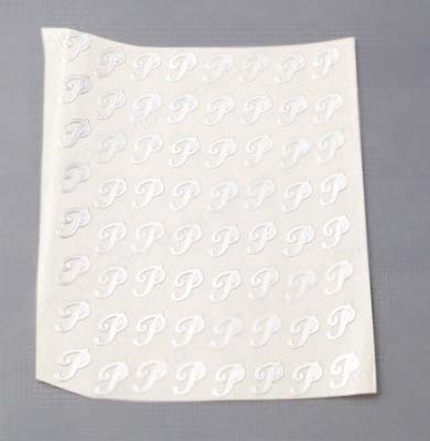 Lettera “P” adesiva Argento