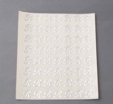 Lettera “R” adesiva Argento