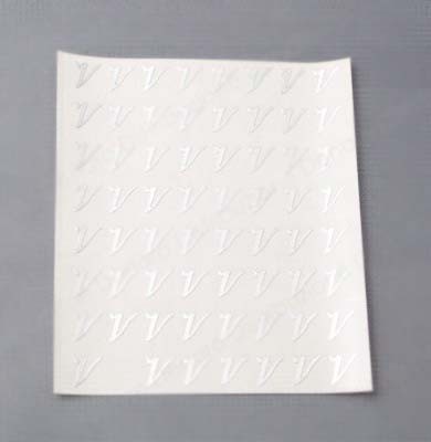 Lettera “V” adesiva Argento
