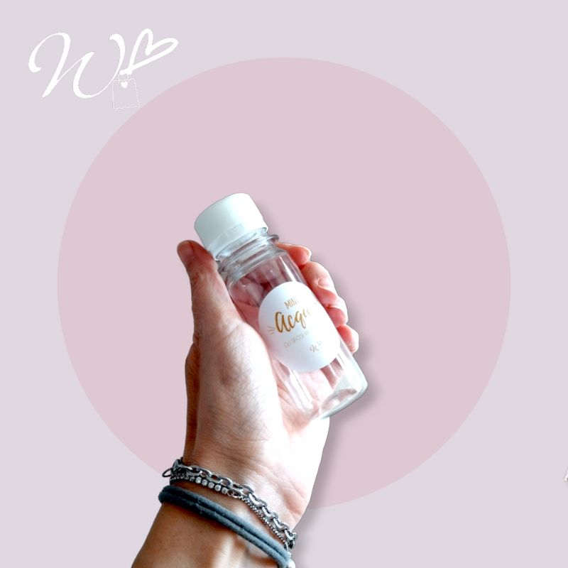 MINI BOTTIGLIETTA 60ML VUOTA  (+ etichetta “Mini Acqua gli sposi rin..frescano)