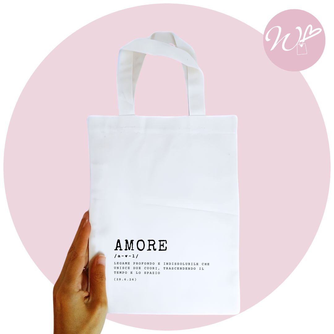 MINI TOTE BAG – DEFINIZIONE AMORE “LOVE DICTIONARY”