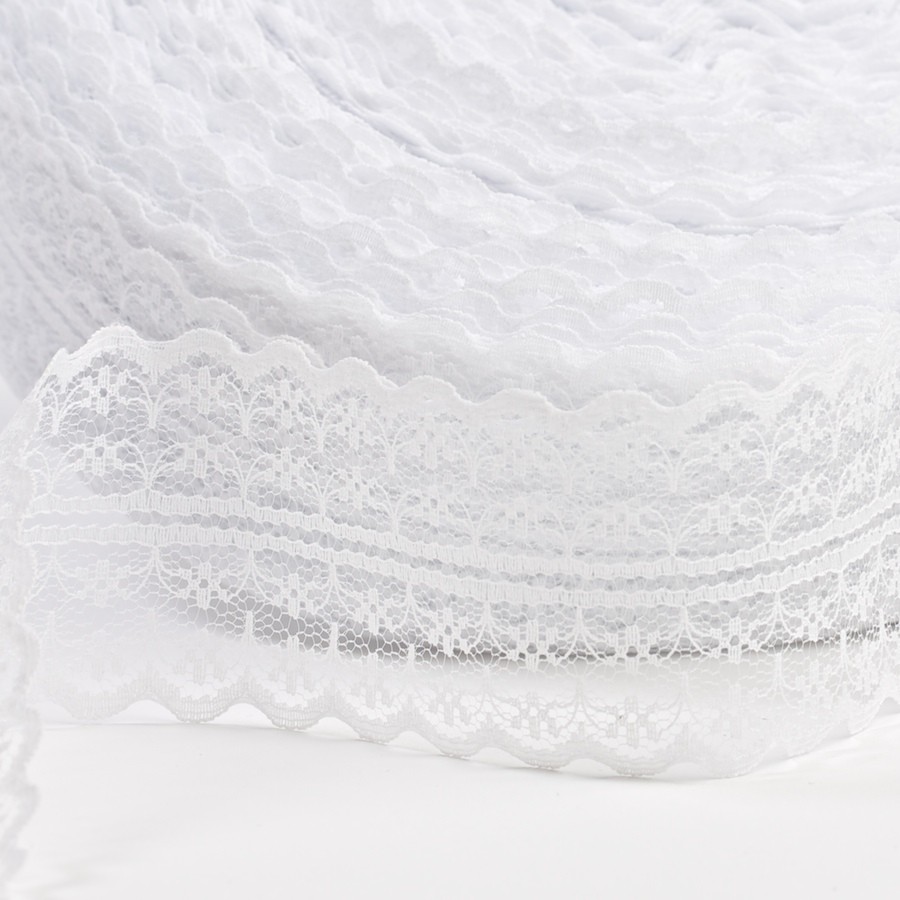 Nastro in pizzo Bianco 40mmx9mt