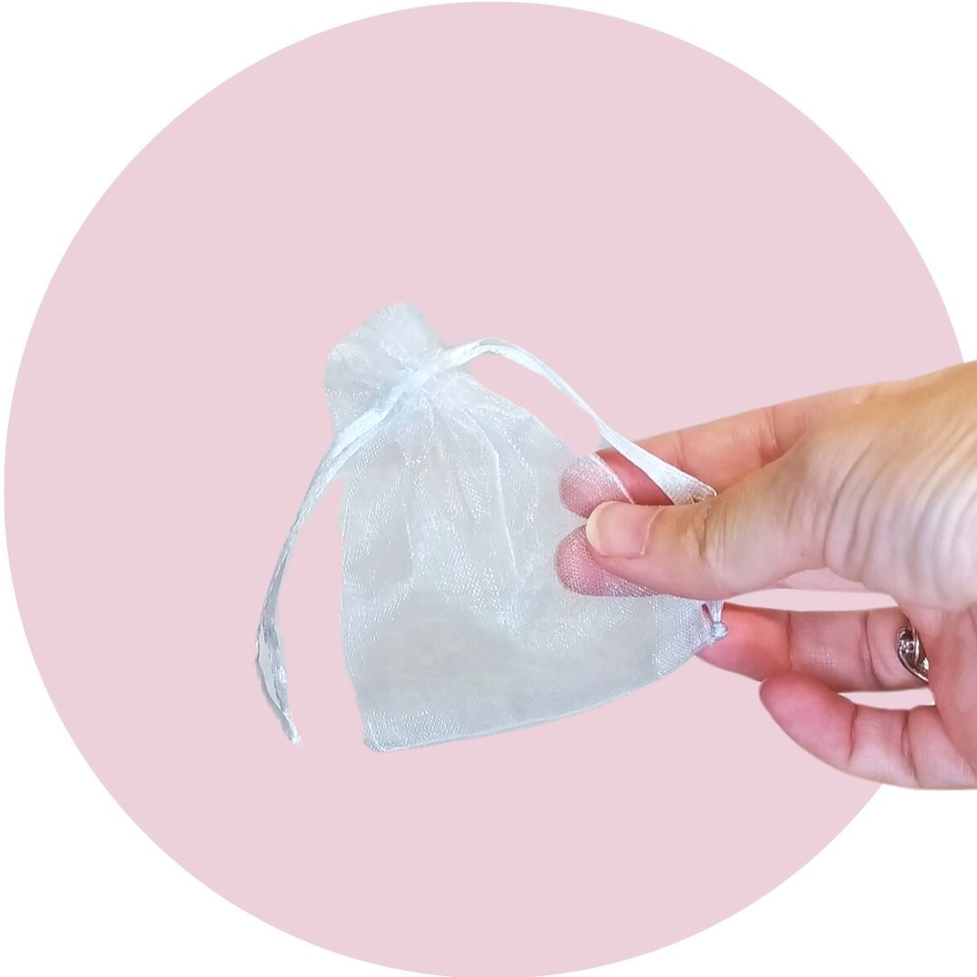 Sacchetto organza BIANCO c/tirante