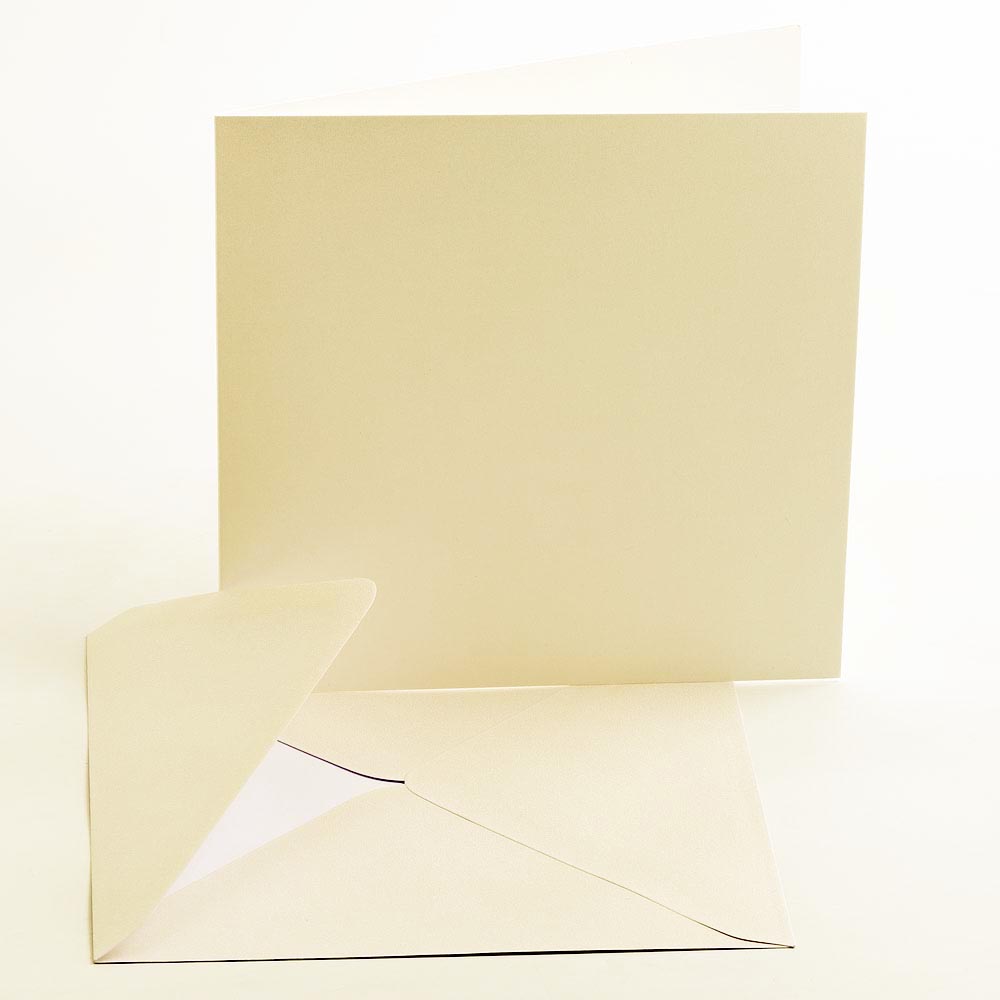 SET PARTECIPAZIONE 10pz- CREMA PERLATO (confezione per 10inviti)