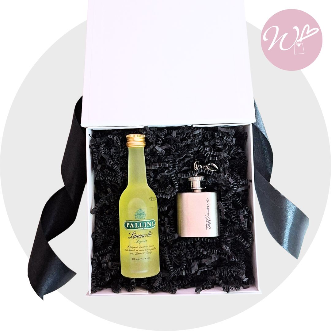 WEDDING BOX “MINI”: MINI FIASCHETTA + LIMONCELLO 5CL