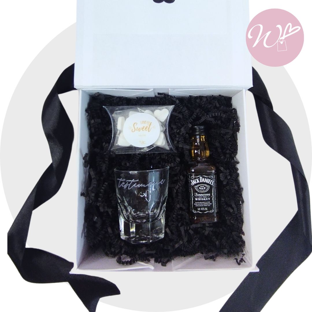 WEDDING BOX “S”: BICCHIERINO + JACK DANIEL’S 5CL + MENTINE