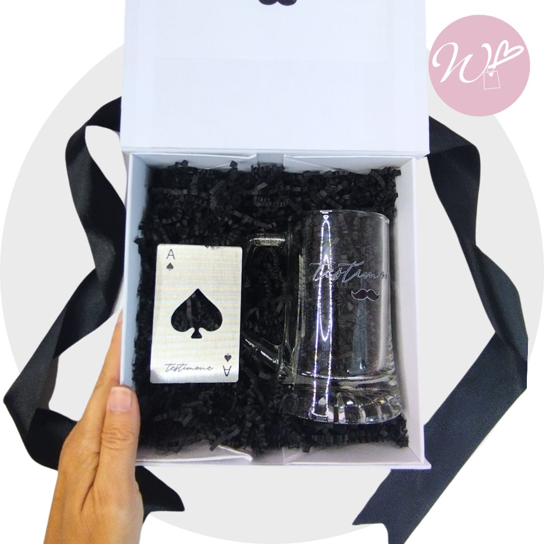 WEDDING BOX “S”: BOCCALE BIRRA + APRI BOTTIGLIE POKER